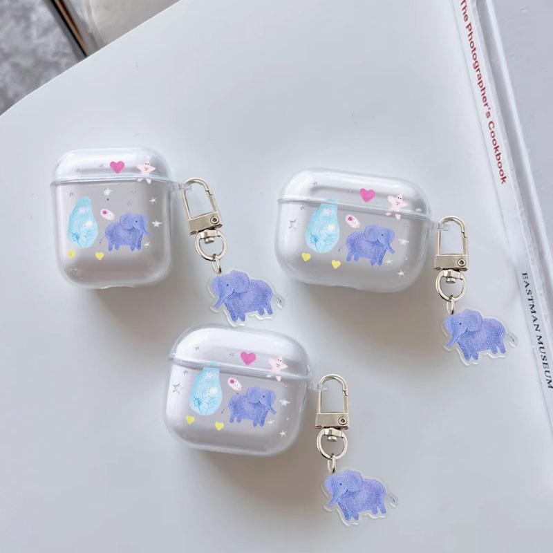 Милый дизайн слона, защитный чехол для наушников AirPods 1/1/1/1/pro/pro1 поколения