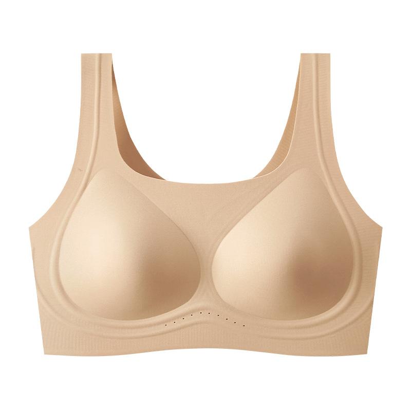 Liquid foundation, milk leather underwear, women's small breasts gather, anti-sagging, invisible and seamless, beautiful back bra, integrated summer