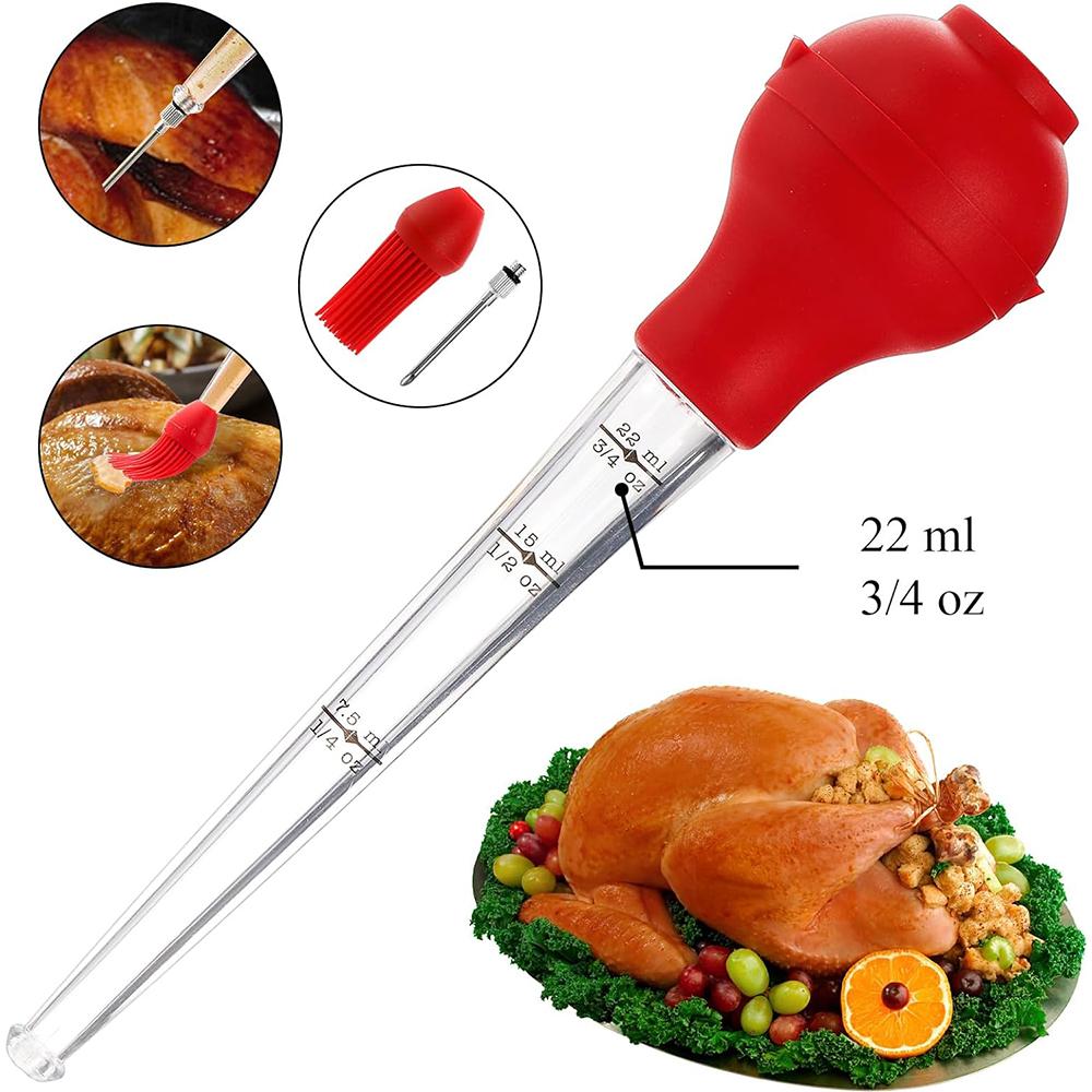 2 Sets Turkey Baster Food Grade Baster Syringe Set for Cooking & Basting