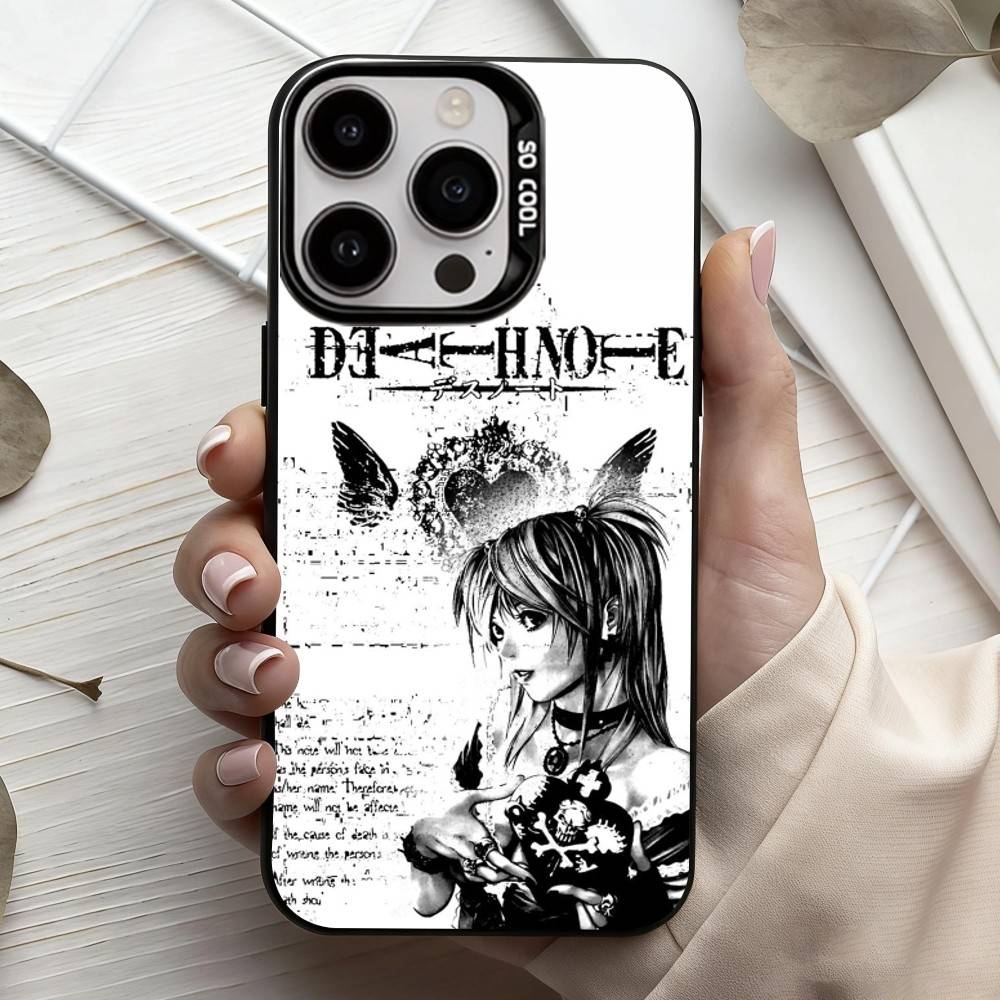 Чехол для телефона M-Misa D-Death N-Note Для iPhone17,16,15,14,13,12,11 Plus,Pro Max Конфетный Серебряный Покрытие Внутри Чехла