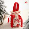 Christmas Velvet Gift Bag Santa Drawstring Bag Candy Apples Handle Bag Christmas Tree Hanging Decoration New Year Christmas Gift