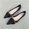 Flat Shoes Women's Soft Sole Spring New Xiaoxiangfeng Pointed Head Shallow Mouth Single Shoes French Ladyshoes Four Seasons Single Shoes