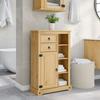 VidaXL Bathroom Cabinet Corona 70x33x110 Cm Solid Pine Wood, Bathroom Storage Cabinet, Cupboard of 4013403