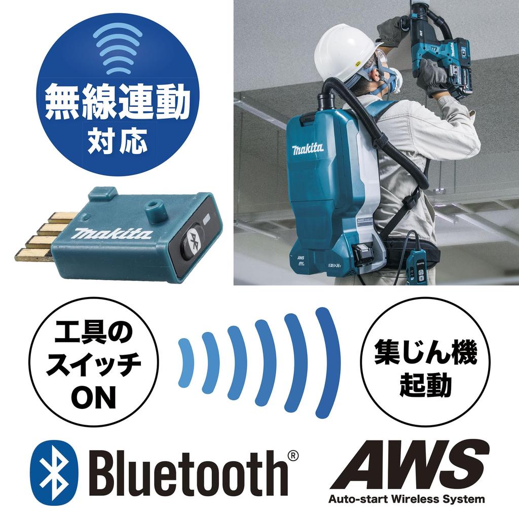 Makita Аккумуляторная ударная дрель 40 В макс. с пылеулавливающим зарядным устройством продается отдельно HR001GZKV 28 мм/долбление система SDS+/аккумулятор