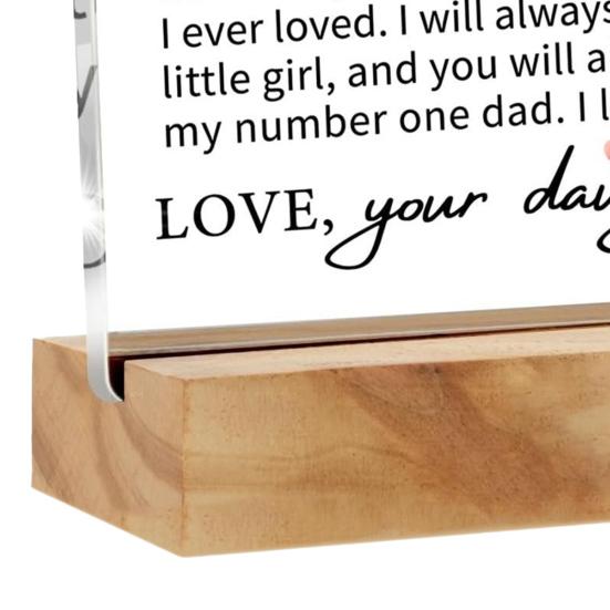 Акриловое украшение для папы подарок на День отца от сына прозрачный акриловый декор для стола