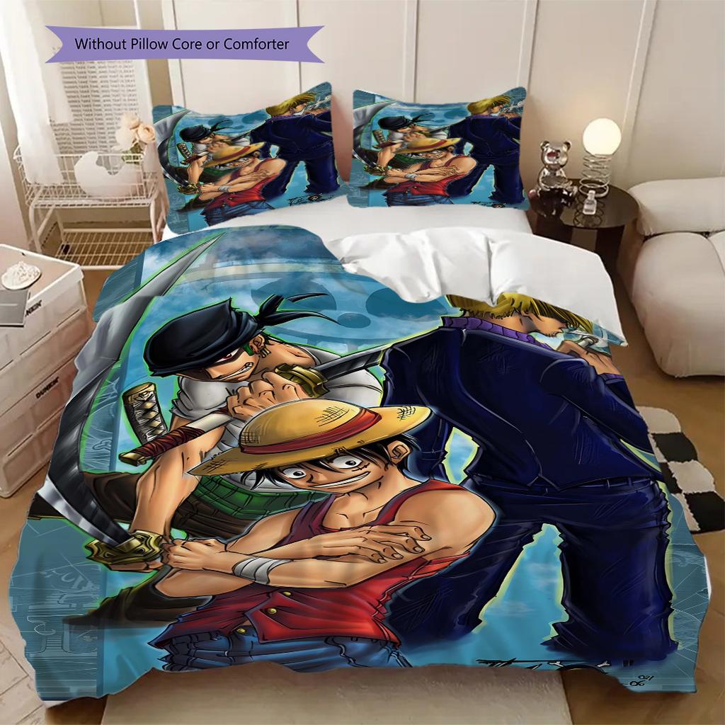 One Piece Anime Soft and Comfortable Duvet Cover, Children's Bedding Set Gift, Various Sizes Available LXR169