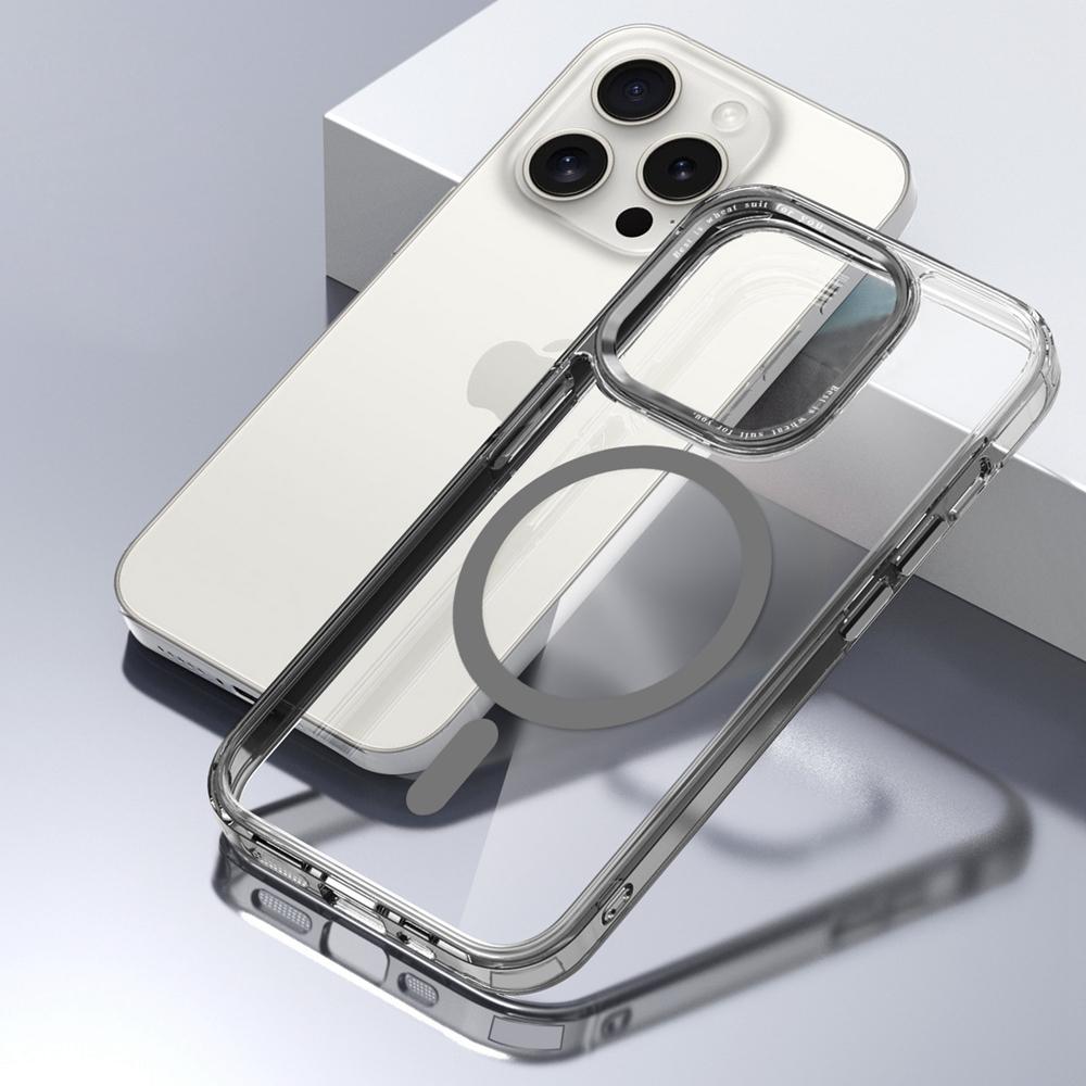 KEYSION Прозрачный чехол MagSafe для iPhone 15 14 Pro Max Прозрачный магнитный чехол для беспроводной зарядки iPhone 13 Pro Max