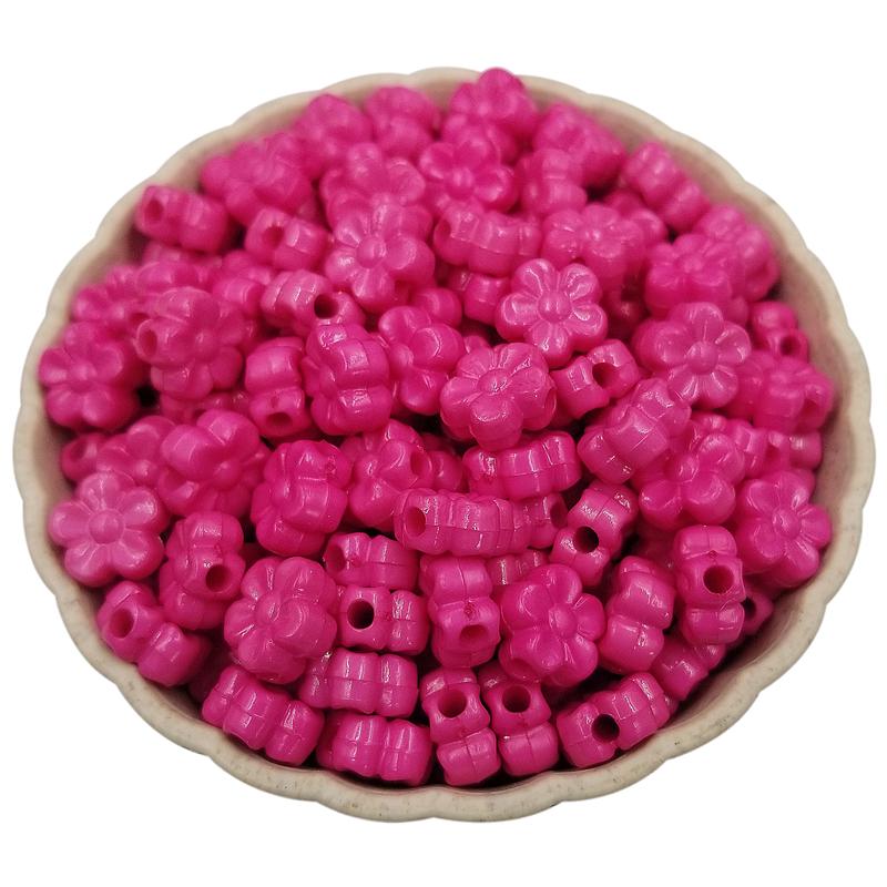 100 шт. 9 мм акриловые свободные бусины сплошной цвет DIY ювелирные аксессуары форма цветка ярких цветов ожерелье браслет кулон