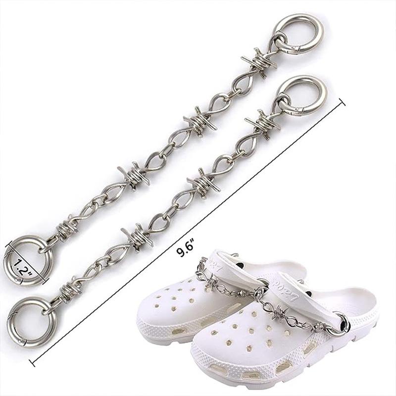 Цепочки-подвески для обуви, модные крутые металлические цепочки в стиле панк «сделай сам», подвески для обуви, аксессуары для сабо