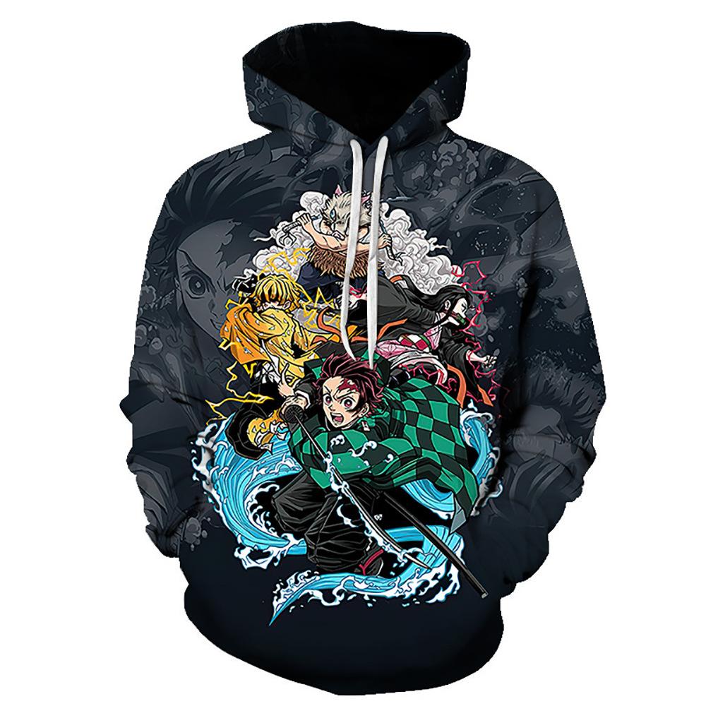 Аниме Demon Slayer Series 3D Printed Man's Spring New Style Hooded Long Sleeve Hoodie Fashion Casual Cotton Pullover Clothing