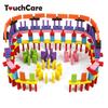100Pcs Domino Wooden Tower Building Blocks Toy Rainbow Color Early Intelligence Education Blocks