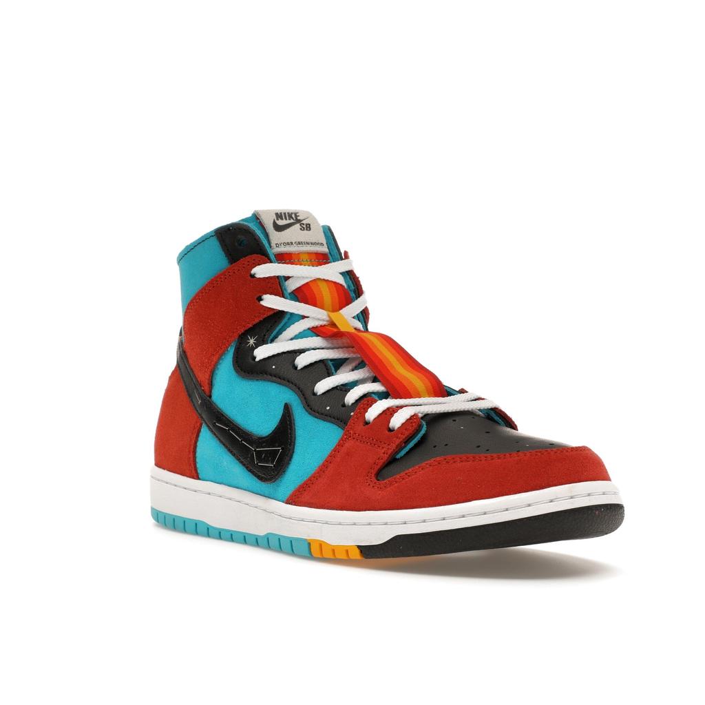 Diorr Greenwood X Nike Dunk High SB Navajo Arts Unisex Sneakers Multi-Color Turquoise-Blue Black FQ1775-400
