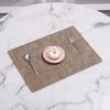 PU Leather Placemats Anti Slip Coaster Creative Dining Table Place Mats  Household