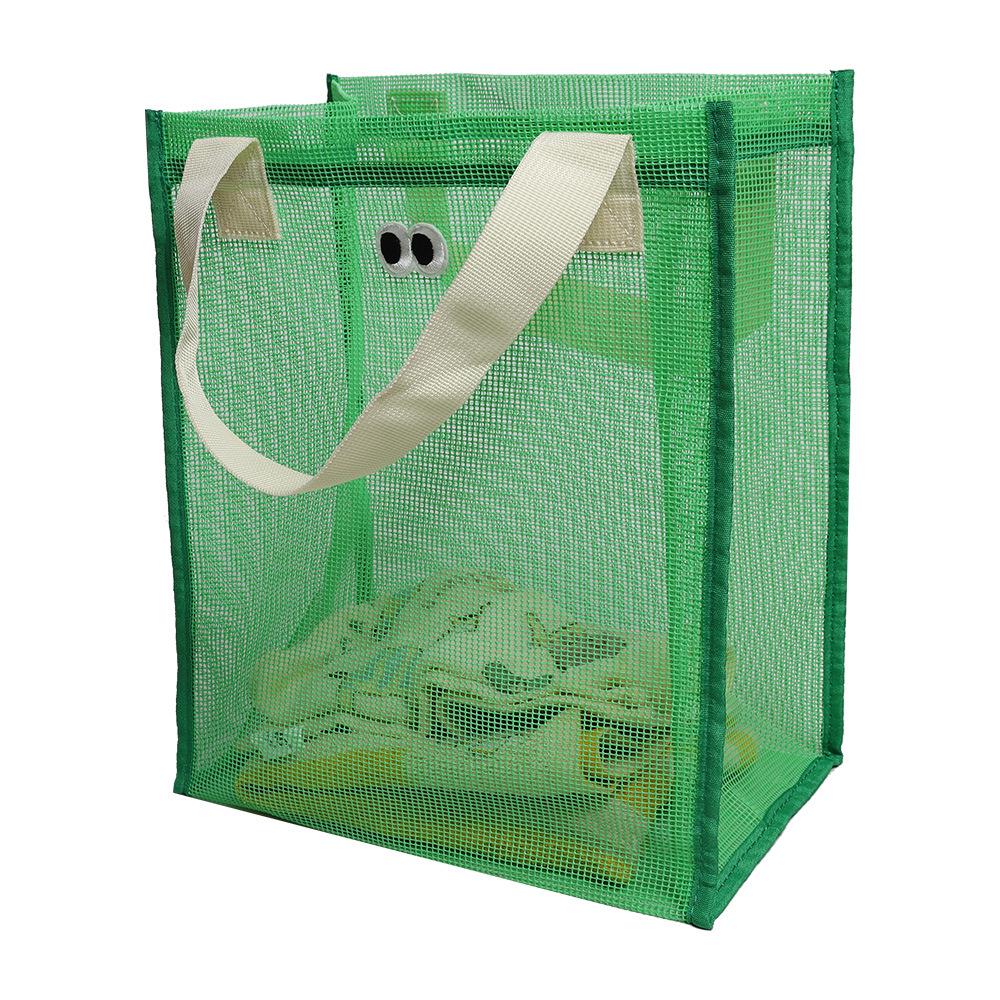 Сетчатая пляжная сумка-тоут - Большая вместимость, Дренажная сумка для хранения купальных принадлежностей и игрушек, Модная сумка