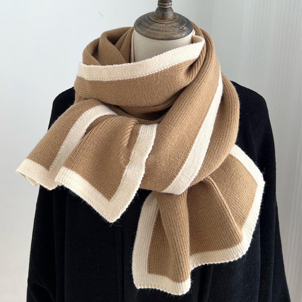 Large Winter Scarf Thicken Plush Neckerchief Fashion Knitted Scarfs Autumn