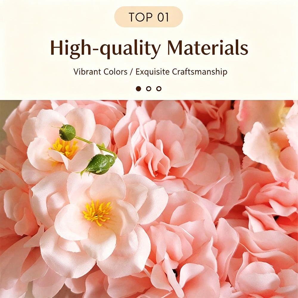 Silk Petals Artificial Rose Flower Wall Background Wall Hydrangea Flower Panel Home Decoration