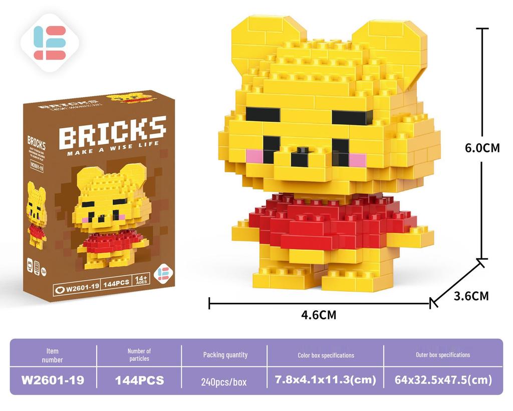 Игрушки-конструкторы из микрочастиц Деда Мороза: 60 видов, Блайнд-бокс, совместимый с Lego