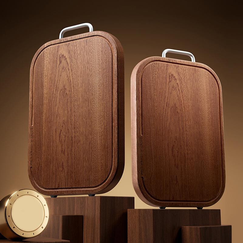 Solid Wood Anti-bacterial and Anti-mold Cutting Board Fruit Cutting Board Double-sided Cutting Board Ebony Plus Anti-slip
