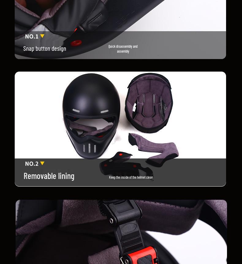 AD Ретро Мотошлем из Углеродного Волокна и Стекловолокна для Круизера, Скутера и Мопеда