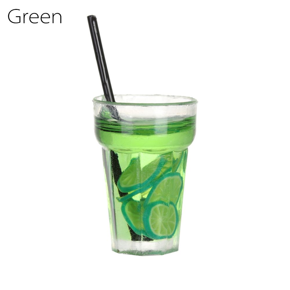 Cocktail Doll Toy Doll House Accessories Mini Fruit Tea Scene Model Miniature Food Play Shooting