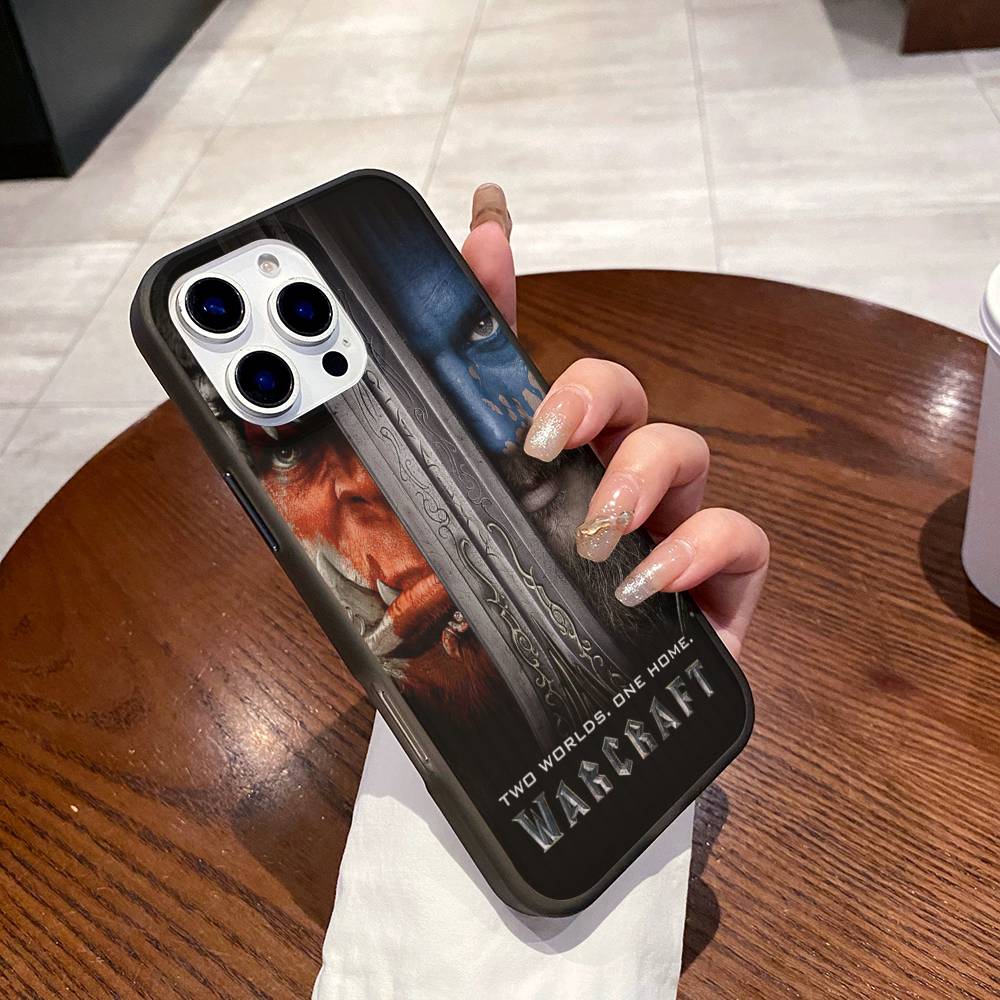 W-World Of W-Warcraft Игра Ретро Гофрированный Узор Для IPhone 17 16 15 14 13 12 11 16 Pro Max Plus Pro Нескользящий Чехол Для Телефона