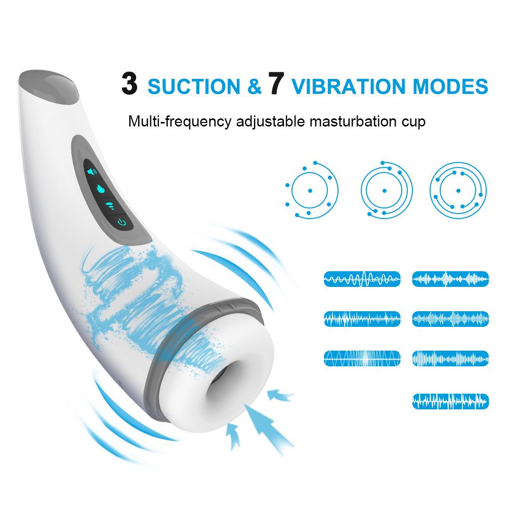 Male Automatic Heating Masturbation Cup Blowjob Sucking 7 Vibrating Vagina Anal Masturbator Pussy Sex Toys for Men for Adults 18