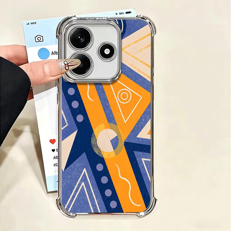 Абстрактная Геометрия Поп-Арт Дизайн Мягкий Чехол Для Телефона Для Xiaomi Poco X7 X8 Pro Max X6 X5 X3 F8 Ultra F7 M8 M7 M5S Redmi 15C 15A 15 14