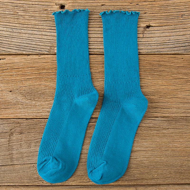 Осенние и зимние женские носки. 10 цветных чулок Heap, средние носки-трубы. 1 пара высококачественных ювелирных аксессуаров из чистого хлопка Agaric Edge