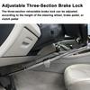Car Steering Wheel Brake Lock Solid Steel Anti-Theft Double Hook Lock Retractable Clutch Pedal Lock