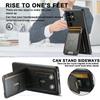 SUTENI H03 For Samsung Galaxy S25 Ultra Case Card Holder Waxy Texture Leather+TPU Phone Cover