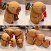 Scarf Wear Capybara Cartoon Plush Dolls Childrens Gifts Toys Home Decoration