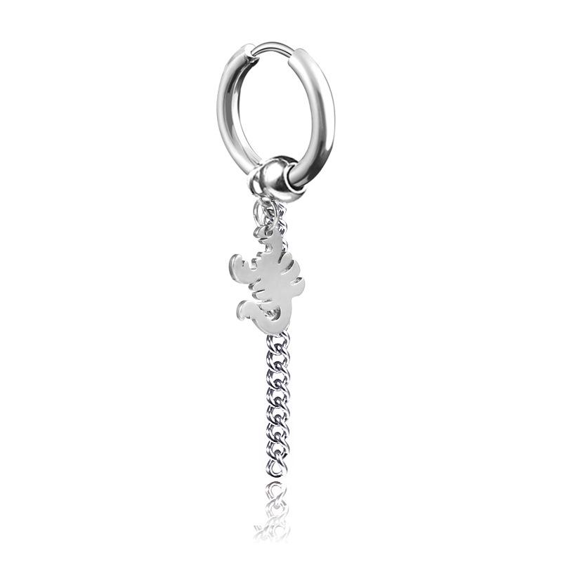 Модные модные мужские серьги-цепочки-кольца, популярные ювелирные аксессуары, новые подвески для женщин, серьги из нержавеющей стали, гот, хип-хоп, панк