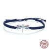 New Design S925 Silver Dragonfly Bracelet Retro Nano Opal Adjustable Bracelet