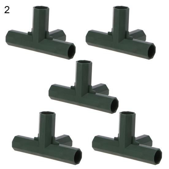 5Pcs Plastic 16mm 3/4/5 Ways Hose Connector DIY Assemble Rack Tube Joint Adaptor