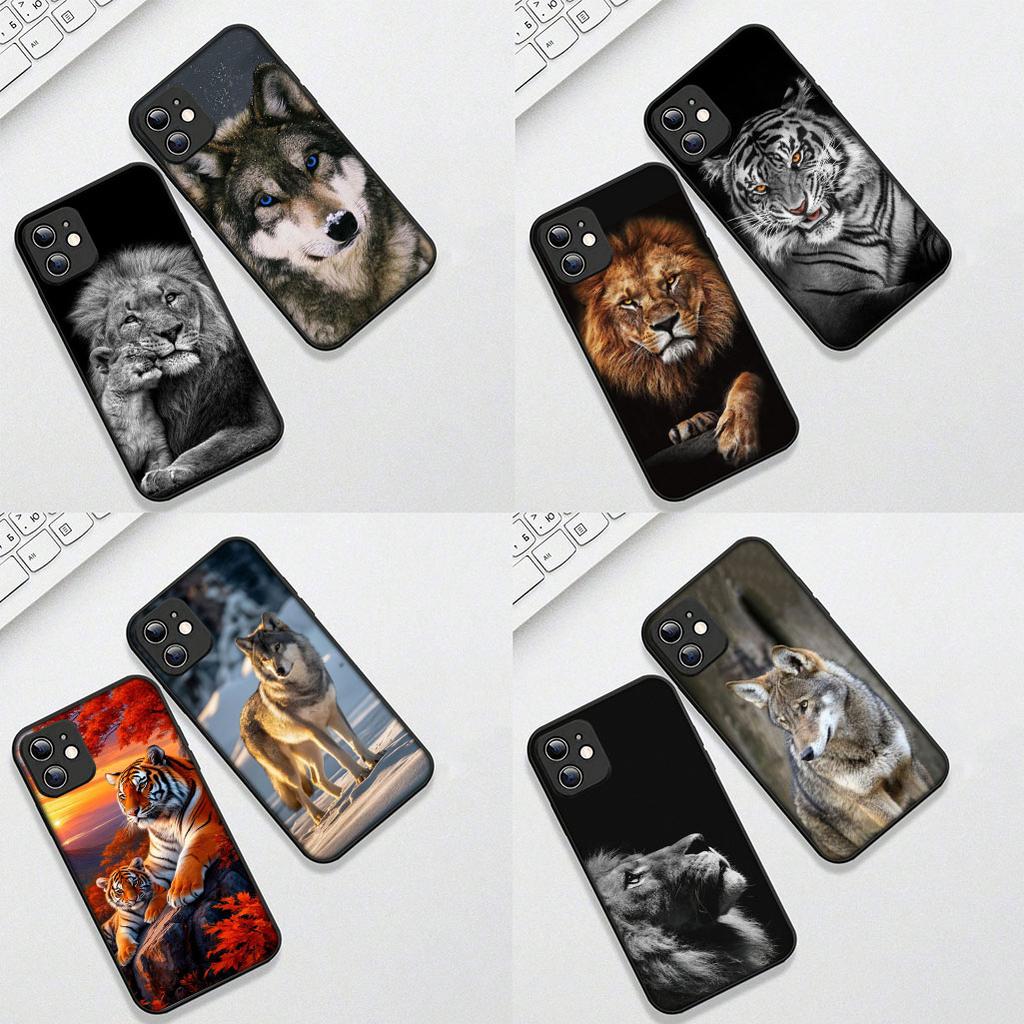 Чехол для OPPO A40 A80 A60 A38 A79 A15 A16 A17 A18 A58 A78 A57 A53 A40M 4G 5G Защитный чехол для телефона Тигр выслеживает Волк Искусство