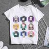 Fashion Anime Ghost Blade Kimetsu No Yaiba Print Children T-Shirt Summer Loose Short Sleeve Women Tops Men Tees Girl Blouses