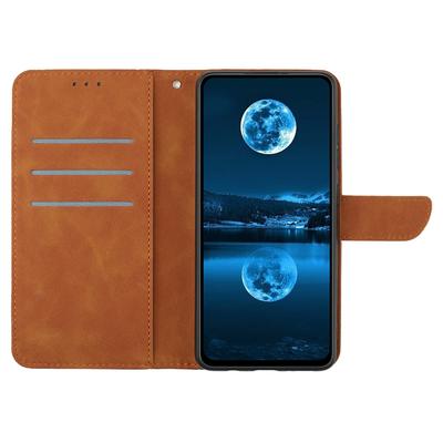 HT05 Чехол для Honor 200 Lite Кожаный чехол-книжка с магнитным замком и тиснеными линиями