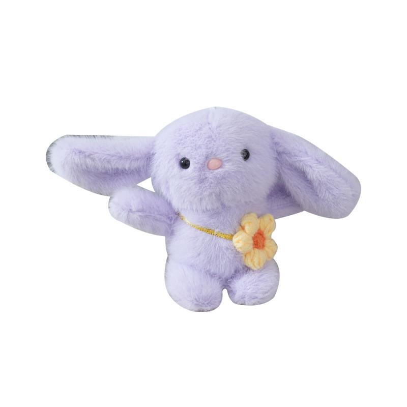Rabbit Flower Plush Keychain Cartoon Pendant Backpack Decorations Gift Kids