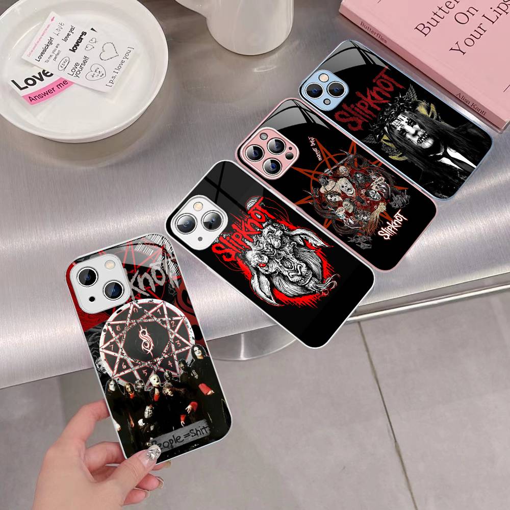 S-Slipknot Rock Закаленное стекло Для iPhone 14 13 12 11 Pro Mini XS MAX 14Plus X XS XR Чехол