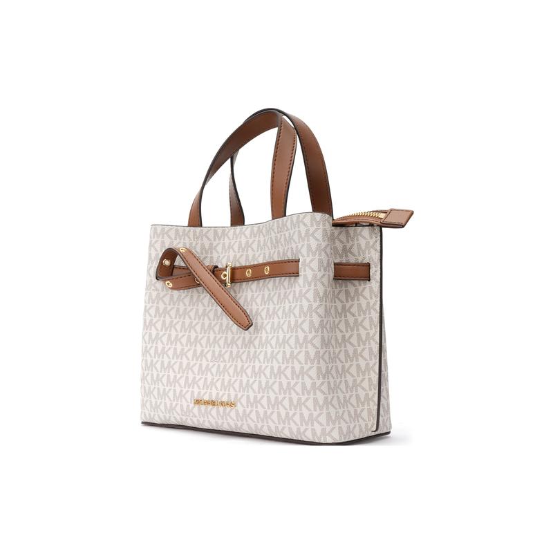 Michael Kors Сумка Emilia плетеная молния для поездок на работу пресбиопия цветовой блок логотип покрытый холст квадратная ручная плечо кросс-боди маленького размера маленький