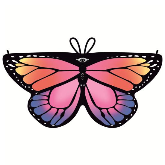 Halloween Cape Realistic Looking Vibrant Color Breathable Ultra-Light Easy-wearing Dress Up Chiffon Halloween Butterfly Wings Toddler Cosplay Costume