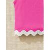 Ins Girls' Summer Outfit Set Young Girls' Vacation Style Solid Color Lace Vest Shorts Set