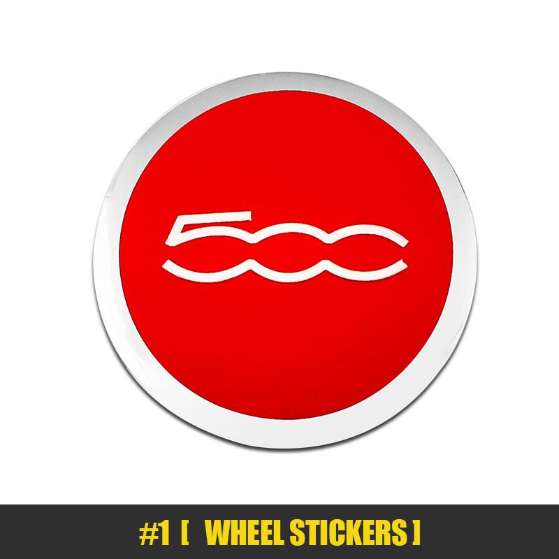 4Pcs Car Wheel Stickers 56mm Auto Center Hub Cap Decal For FIAT Abarth 500 Tipo FR Panda Argo Freemont Viaggio Bravo Punto Doblo