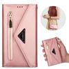Wallet Skin-feeling Multi-card Zipper With Lanyard Leather Case For iPhone 14 Pro Max Samsung Galaxy A13 A33 A53 Xiaomi Redmi Note 11 Huawei P30 Lite
