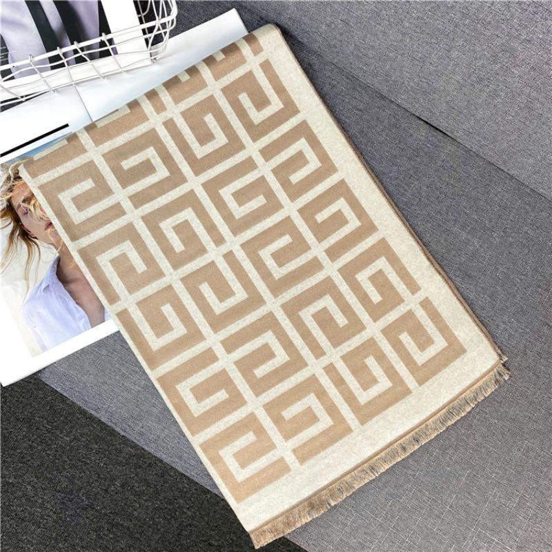 20 New Scarves Imitation Cashmere Fashion Autumn and Winter Warm Shawl Women's Dual-purpose Thickened Student Scarf