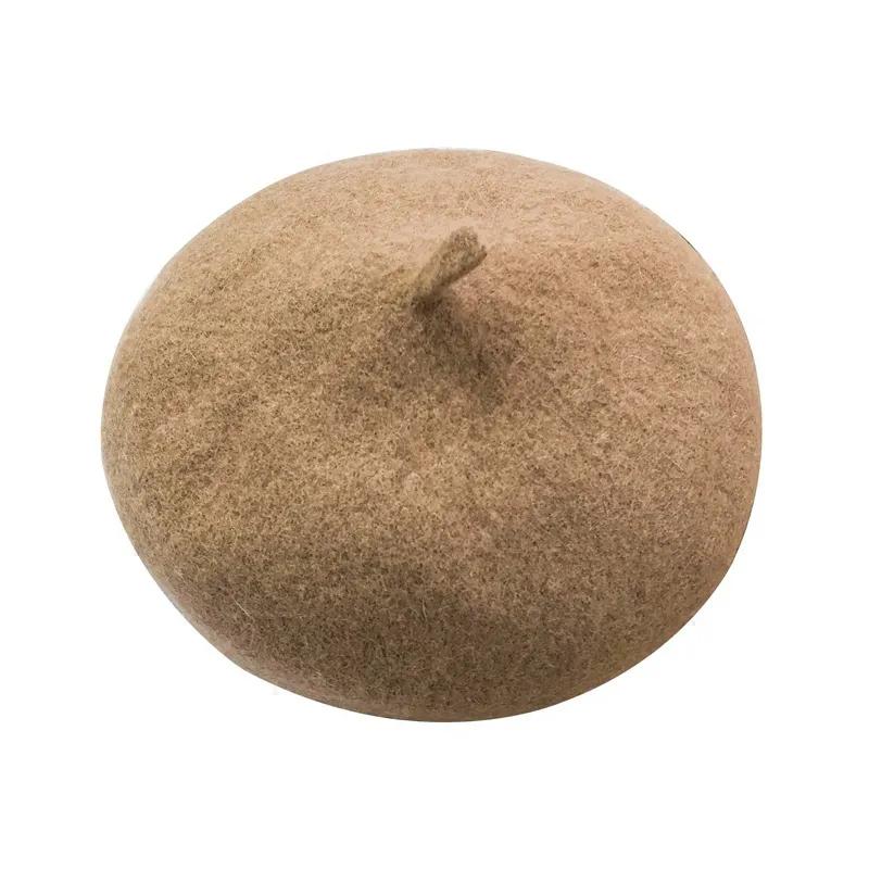 Women's Autumn and Winter Hats Plus Velvet Thickening Warm Ear Protection Knitted Hat Beret Rabbit Fur Hat Woolen Hat Women