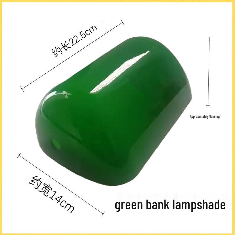 Ретро настольная лампа для банка с абажуром из выдувного стекла нефритового, белого, оранжевого и черного цветов