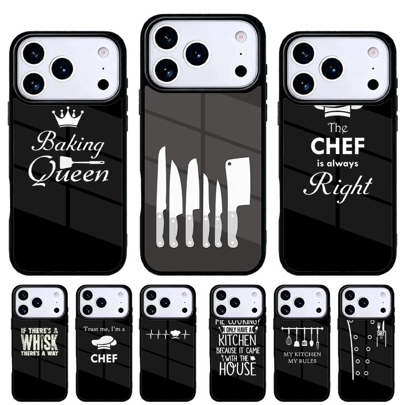 Люблю выпекать Шеф-нож мягкий Чехол для телефона для iPhone 17 16 15 14 13 Pro Max Задняя крышка для 12 11 Pro Coque