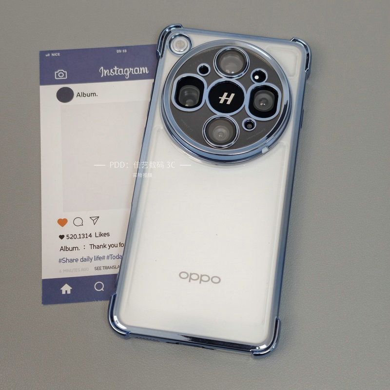 For OPPO Find X9 Ultra Case Luxury Electroplated Transparent Air Bag Silicone TPU Cover For OPPO Find X9Ultra Bumper Funda