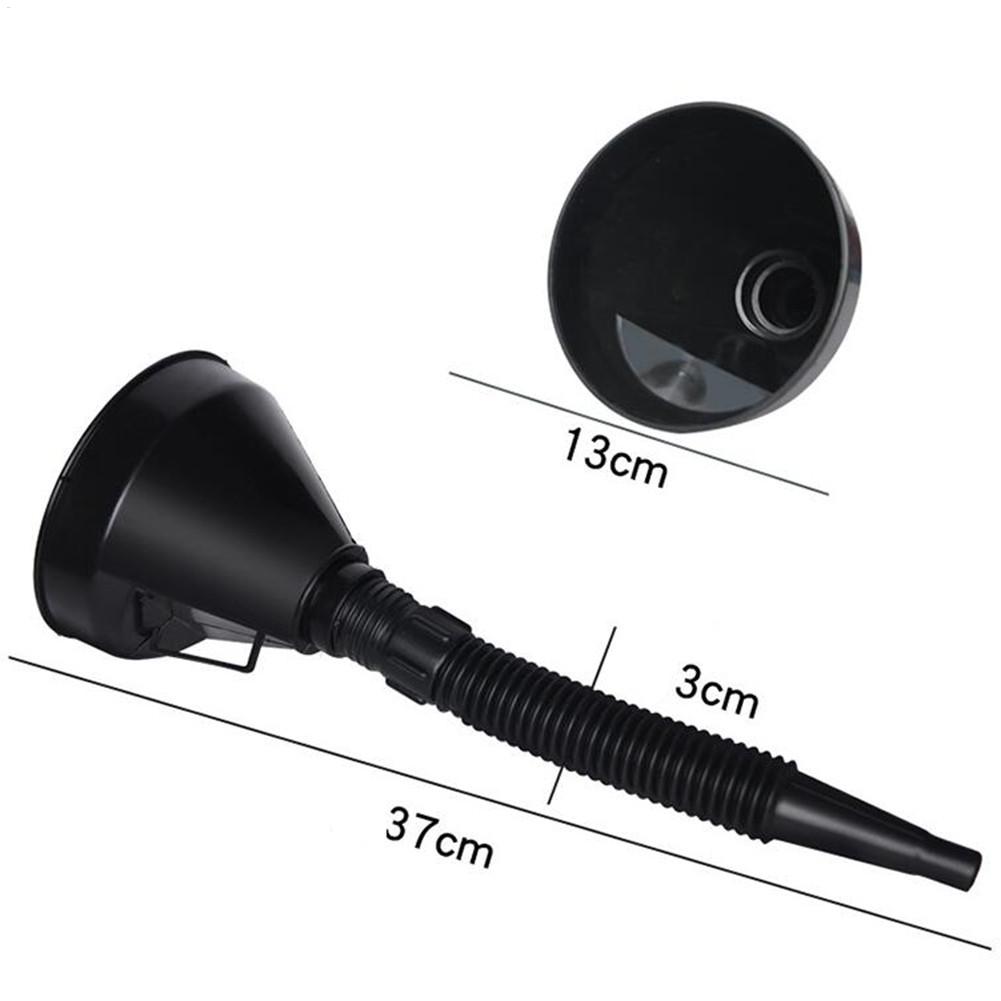 Motorcycle Oil Funnel Tool Set Wide Mouth Oil Funnel Flexible Long Neck Automotive Tools with Detachable Filter for Water